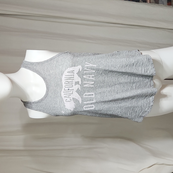 Old Navy Other - 5/$25🌴Old Navy Relaxed Heather Gray California Bear Razorback Tank Top Large